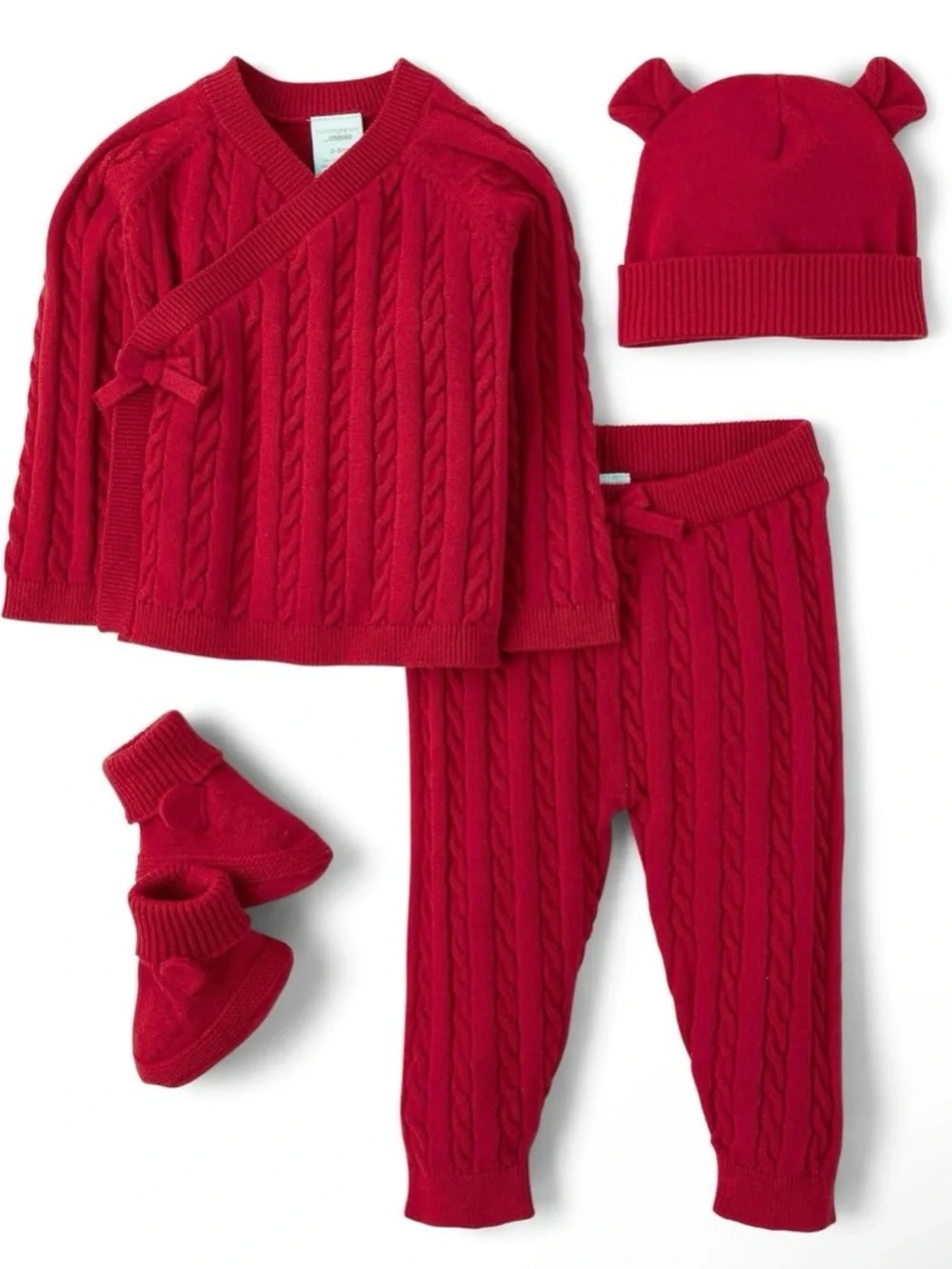 Gymboree Baby ‘Take Me Home’ 100% Cotton Red 4-Piece Set Size 18-24 Months